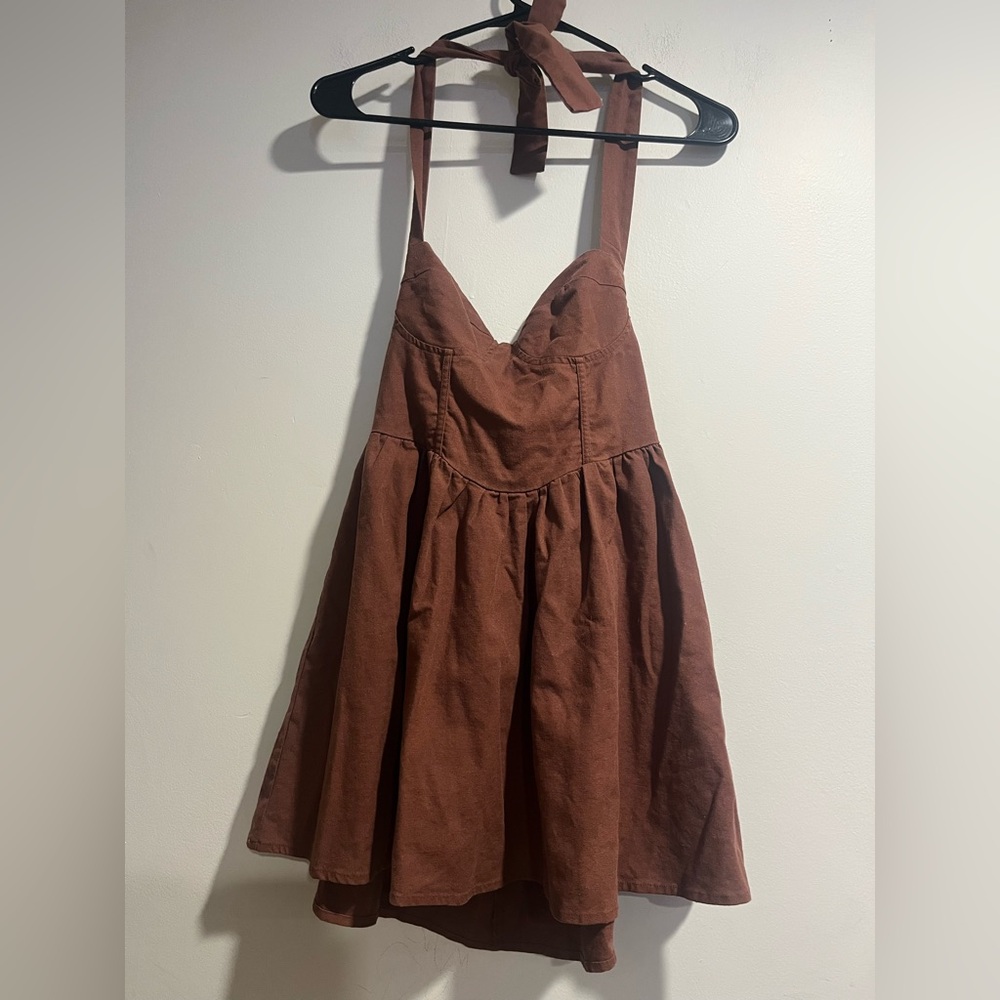 PRINCESS POLLY Lyle mini dress in brown